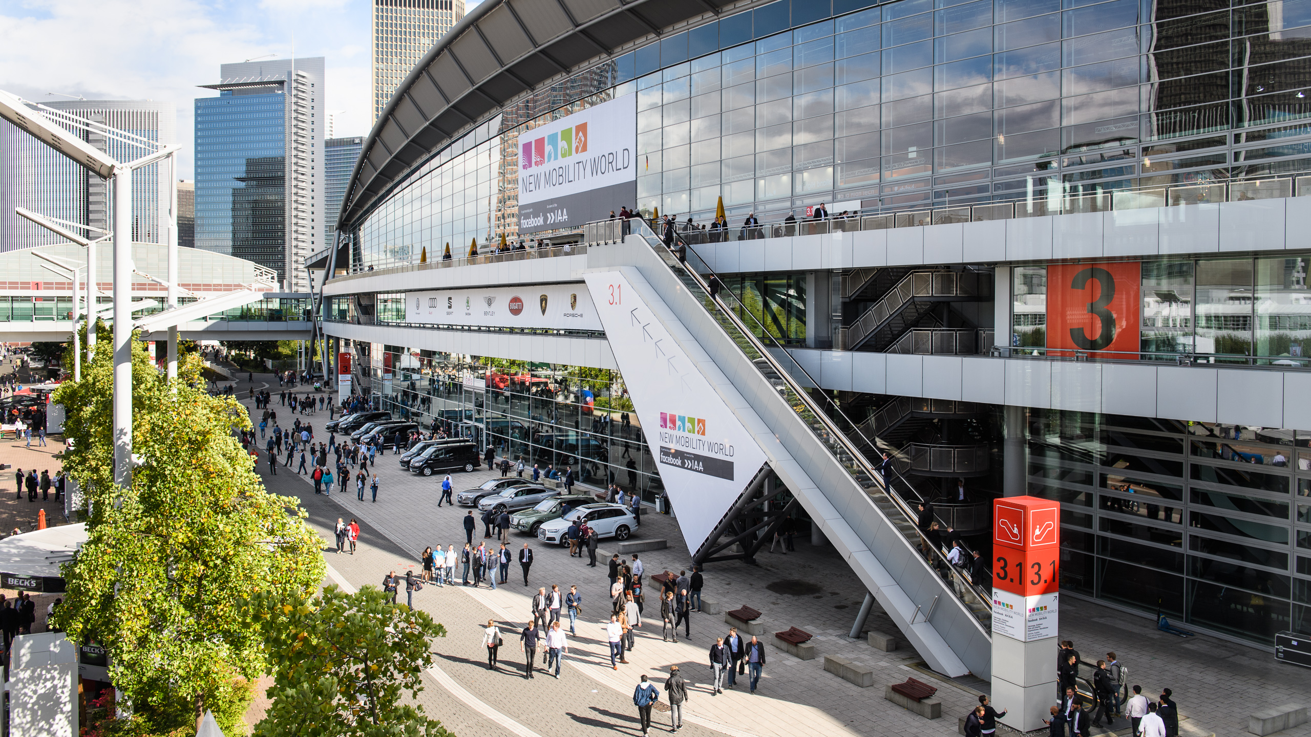 Advertising on the outdoor exhibition grounds of Messe Frankfurt
